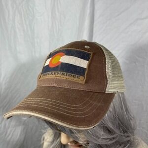 Vintage Cobra Breckenridge Colorado Mens OS Brown Trucker Hat Strap Back Cap